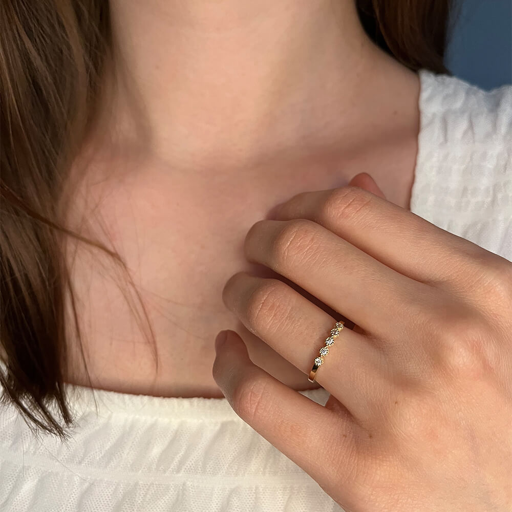 BIRGITTE Ring 375 Gult Gull