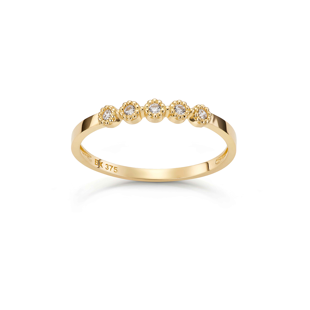BIRGITTE Ring 375 Gult Gull