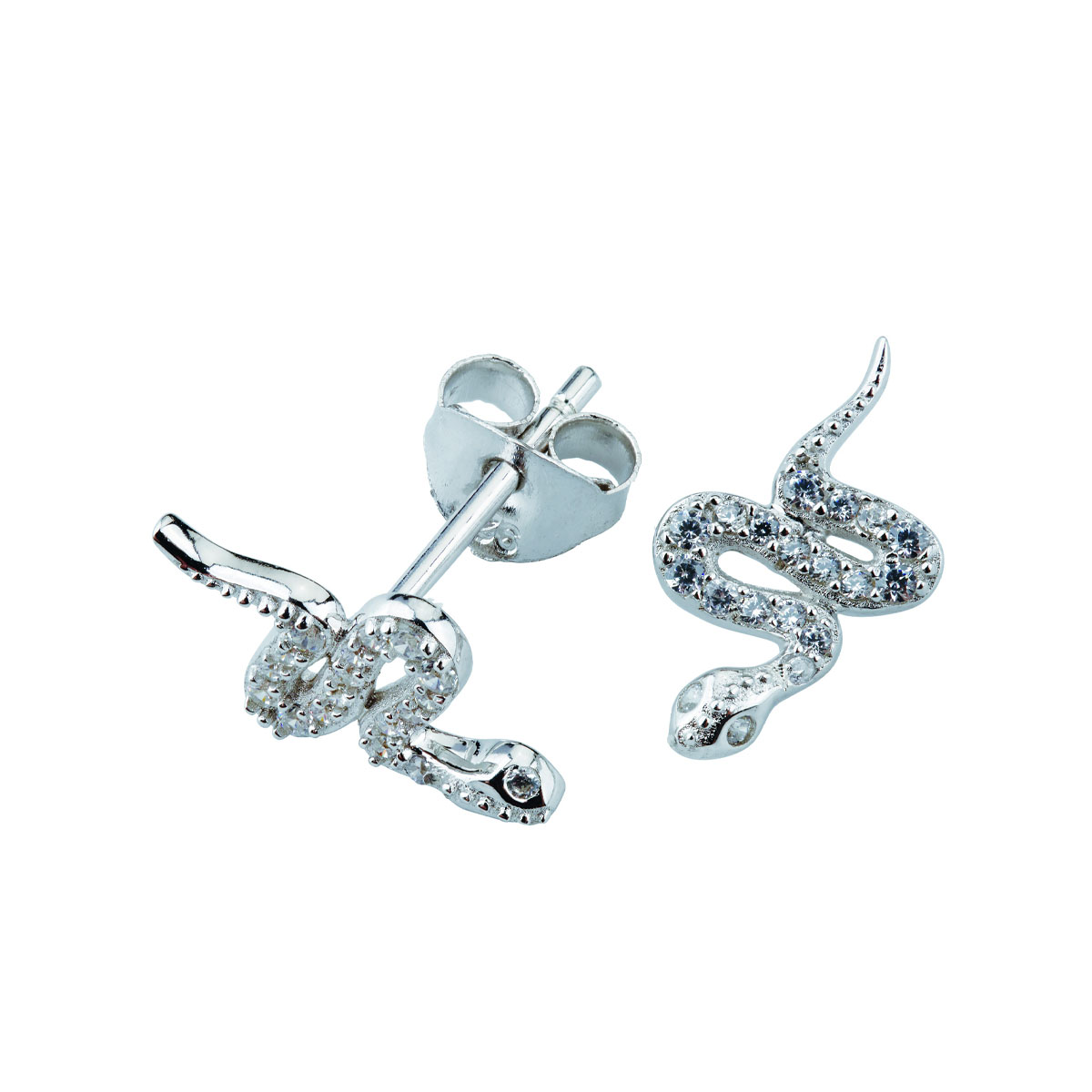 Øredobber Slange Sølv 