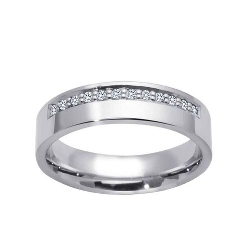 Giftering 5 mm Polert 12 Diamanter 0,12 ct