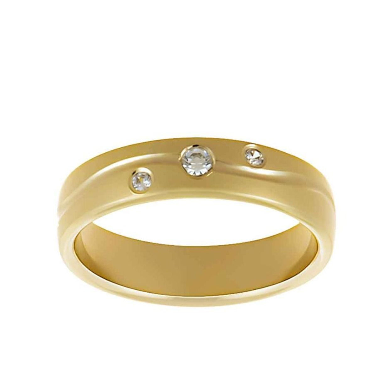 Giftering 5 mm Mønstret 3 Diamanter 0,09 ct