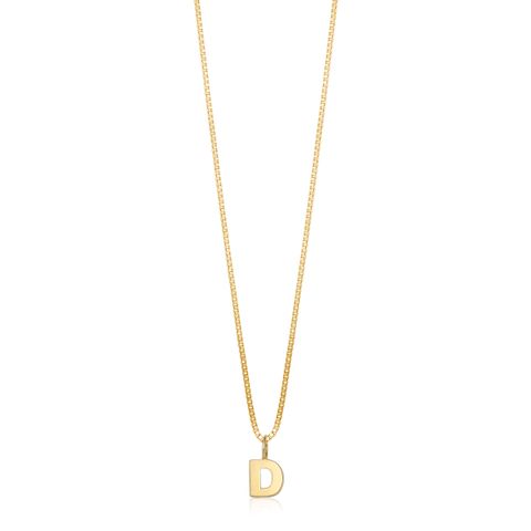 Bokstavsmykke 375 Gult Gull