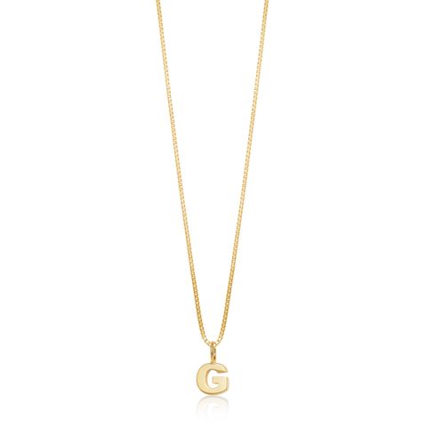 Bokstavsmykke 375 Gult Gull