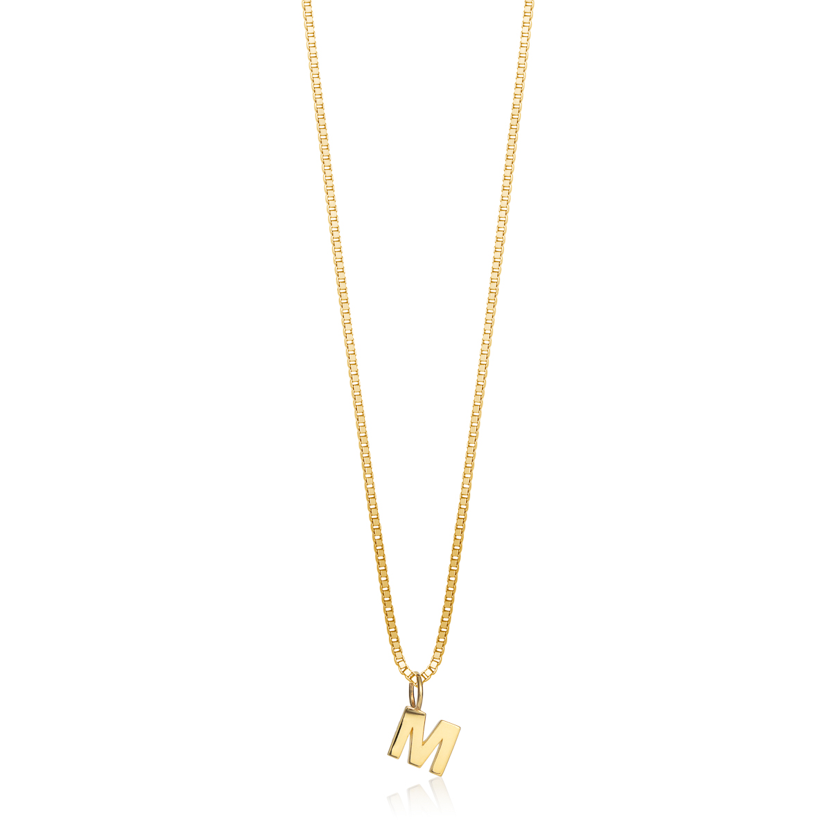 Bokstavsmykke 375 Gult Gull