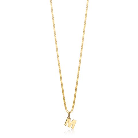 Bokstavsmykke 375 Gult Gull