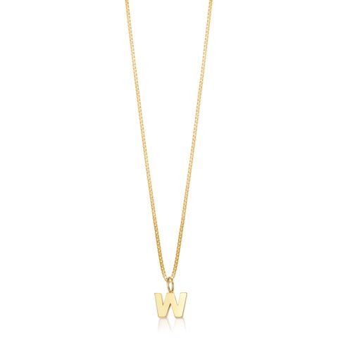 Bokstavsmykke 375 Gult Gull