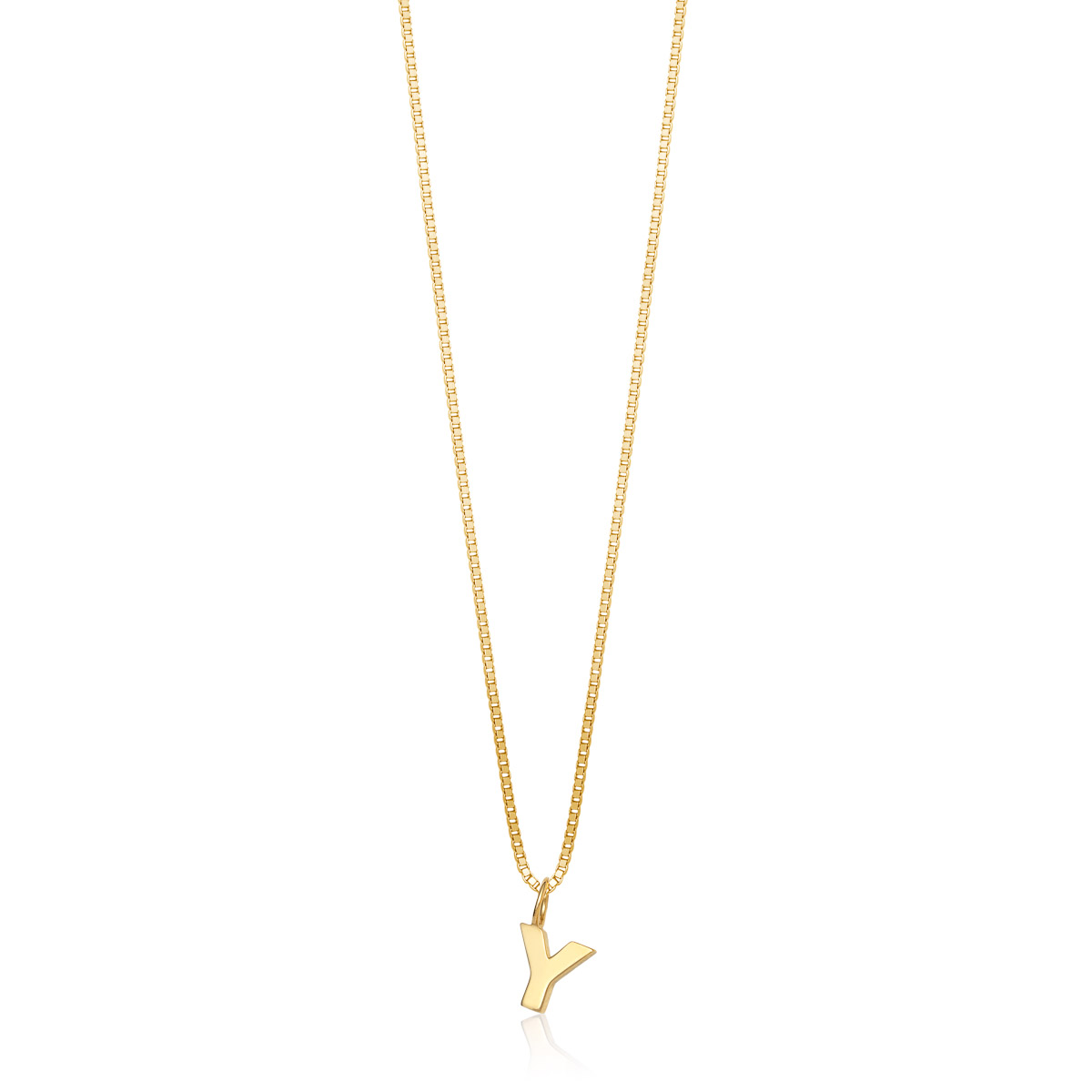 Bokstavsmykke 375 Gult Gull