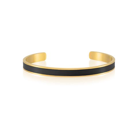 HERMINE Armring Gullfarget Stål Sort