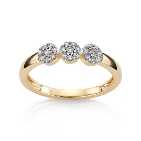 MARY Diamantring 375 Gult Gull 0,196 ct