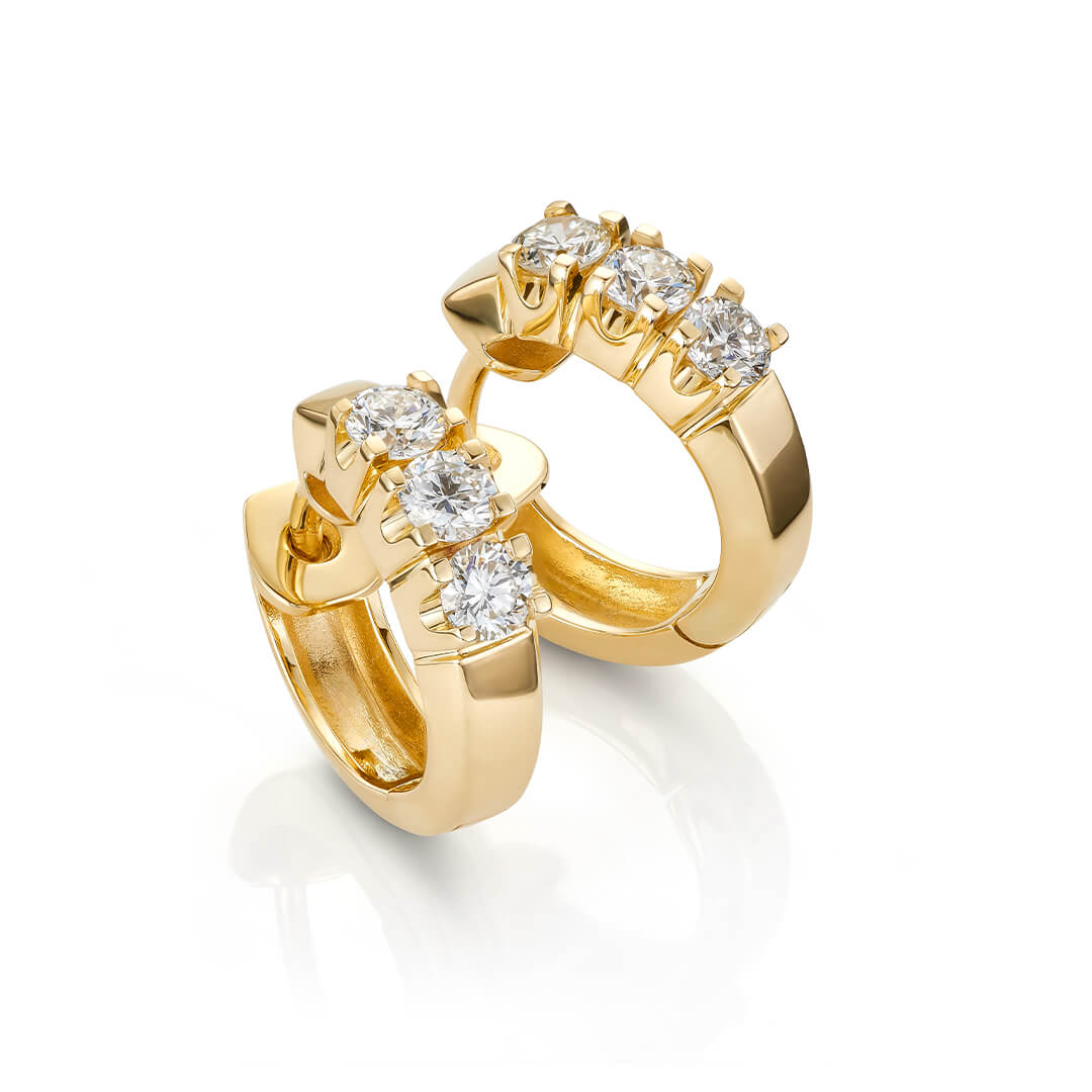 Diamantøreringer 585 Gult Gull 0,60 ct