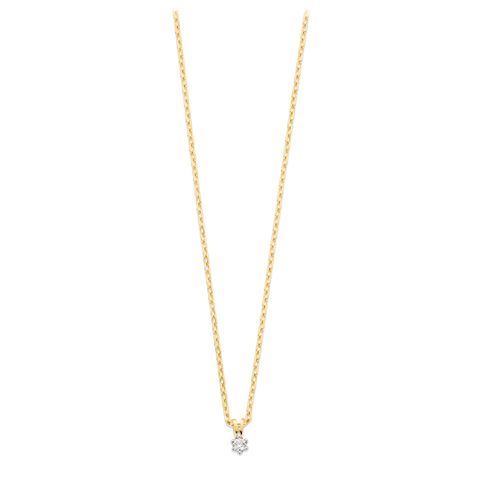 Aurora Diamantsmykke 585 Gult Gull 0,05 ct