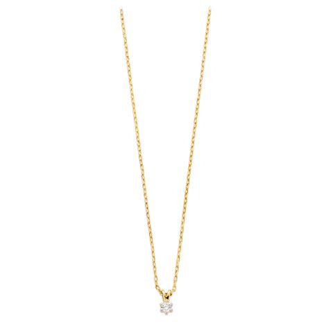 Aurora Diamantsmykke 585 Gult Gull 0,07 ct