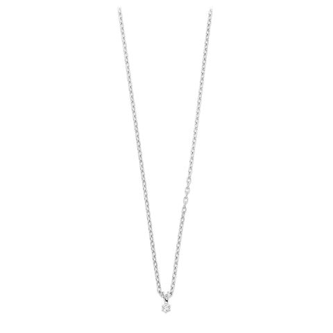 Aurora Diamantsmykke 585 Hvitt Gull 0,03 ct