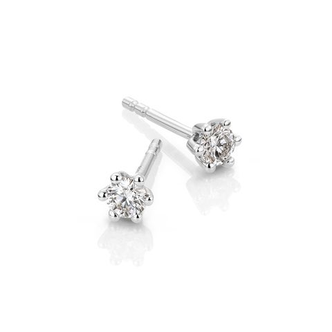 Aurora Diamantøredobber 585 Hvitt Gull 0,20 ct.