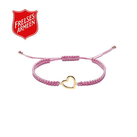 Vennskapsarmbånd Rosa Forgylt