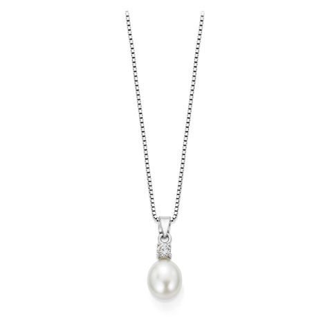 Halssmykke Ferskvannsperle 925 Sølv