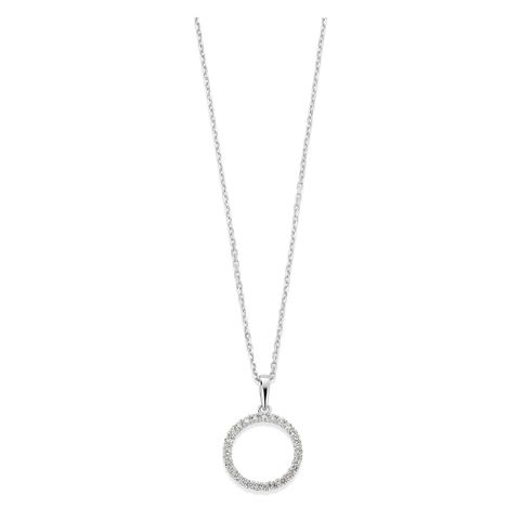 Diamantsmykke 585 Hvitt Gull 0,25 ct