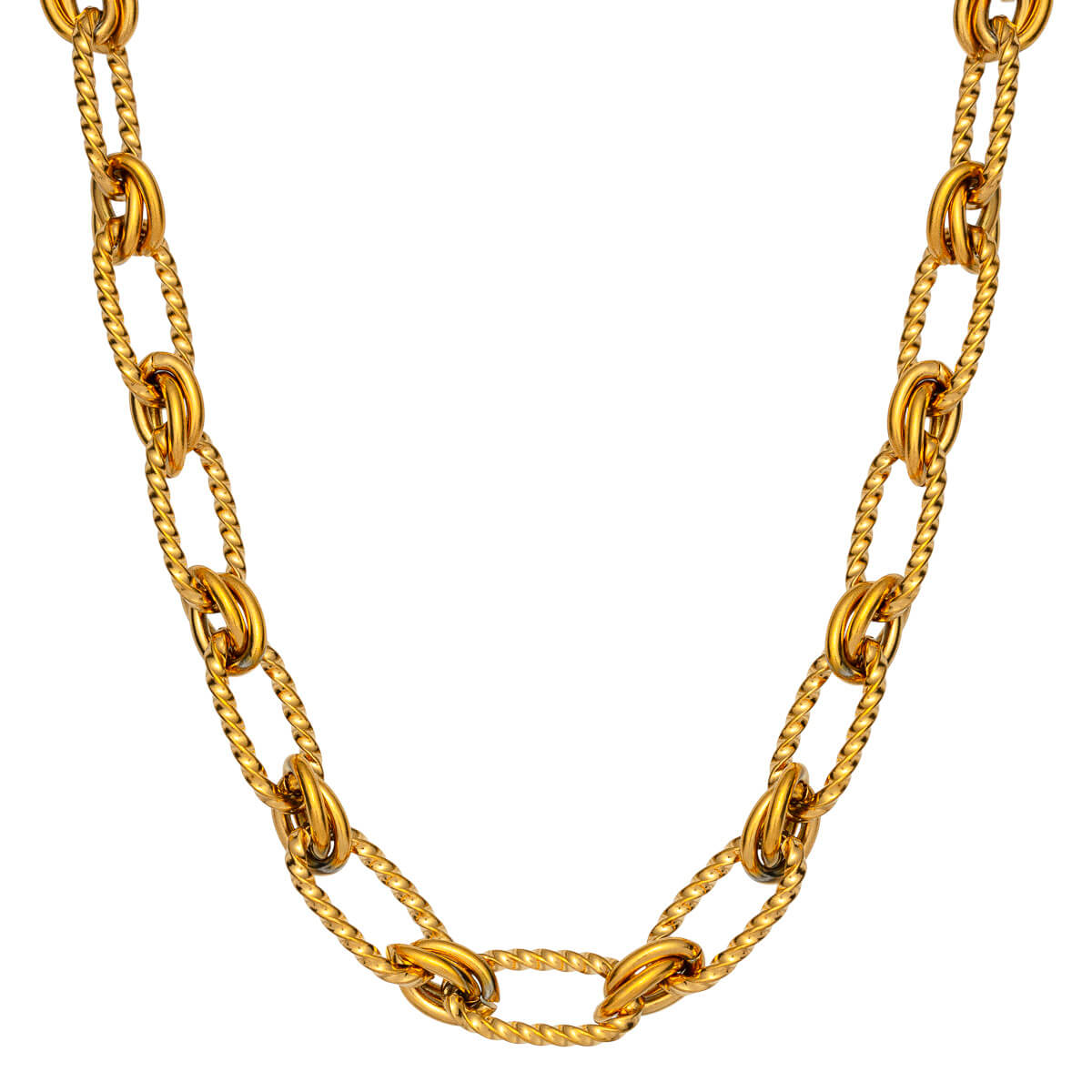 LEAH Chunky Halskjede Gullfarget Stål