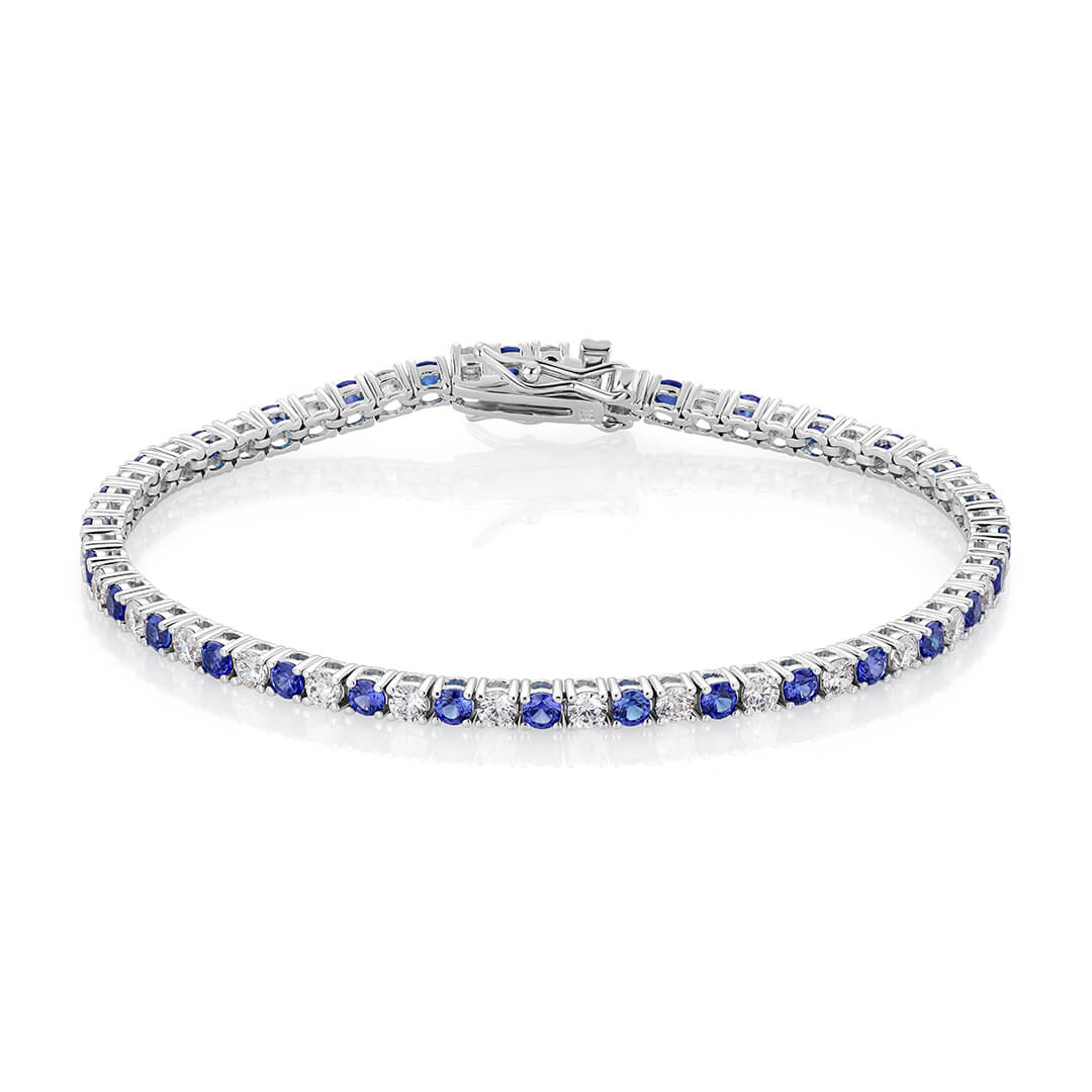 Armbånd 925 Sølv Blå