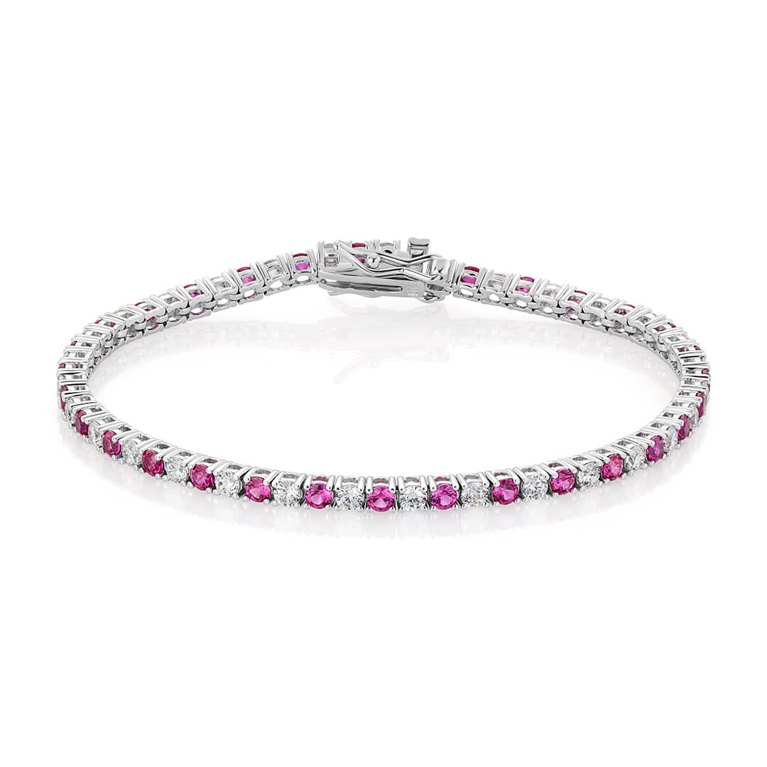 Armbånd 925 Sølv Rosa
