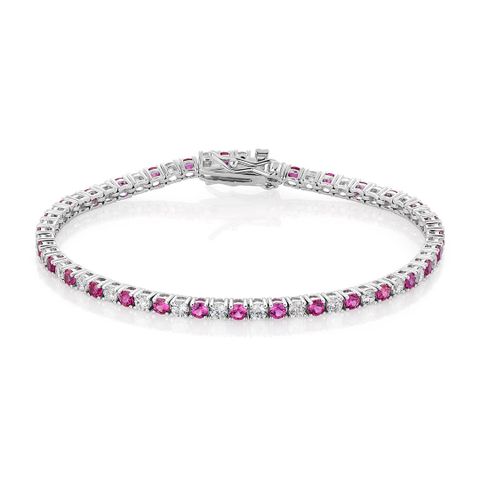 Armbånd 925 Sølv Rosa