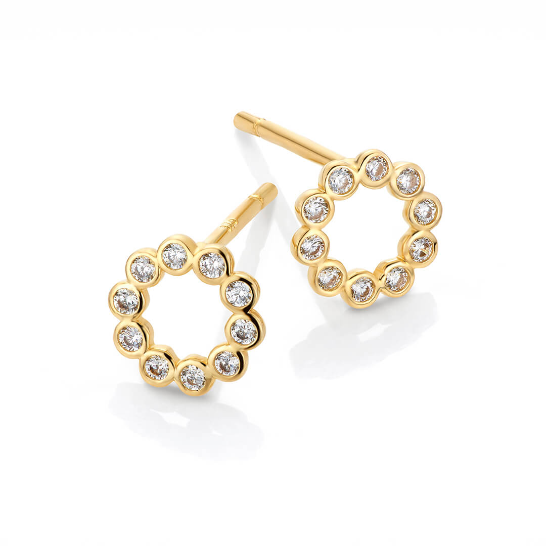 Øredobber 375 Gult Gull