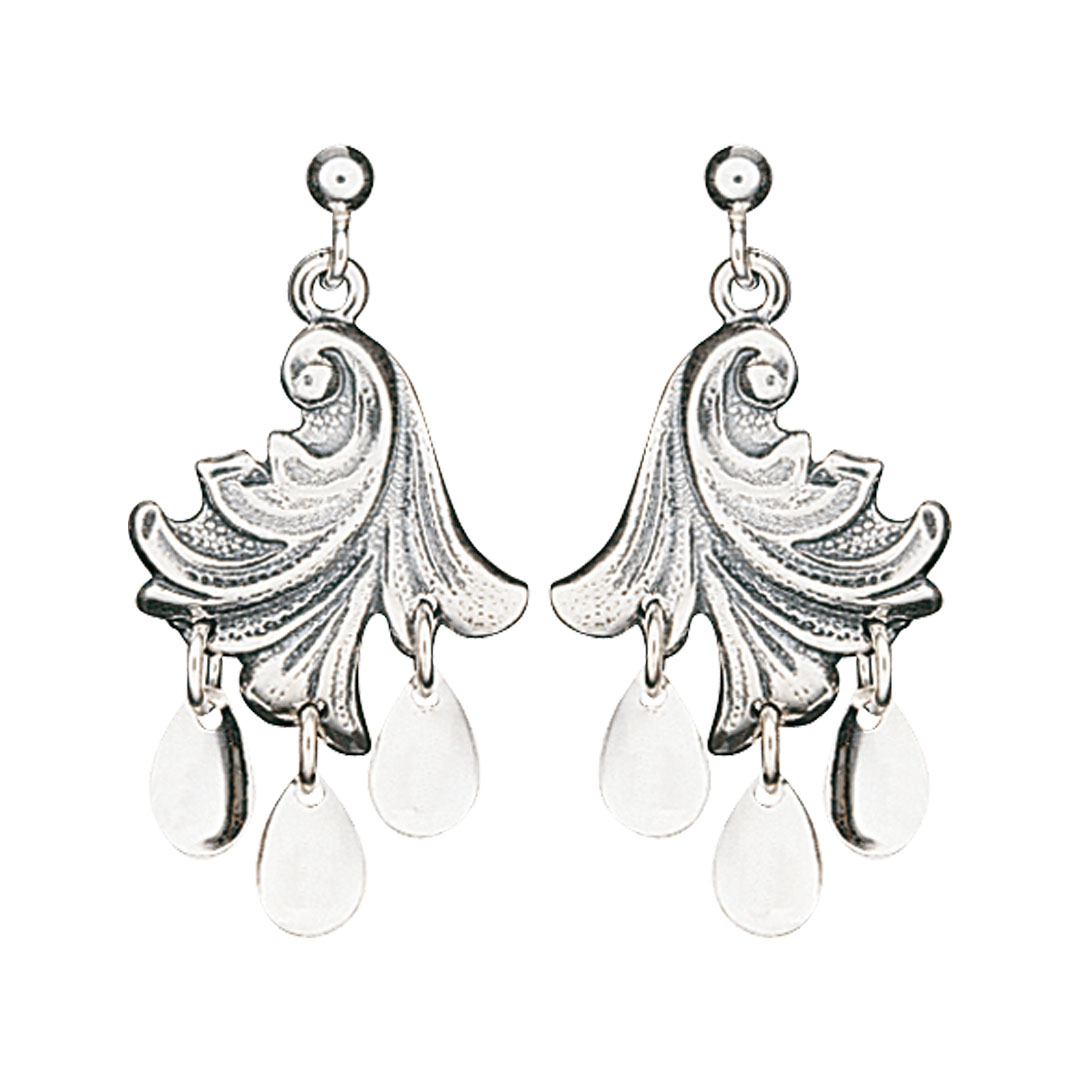 Øredobber Vestfold 830 Oksidert Sølv