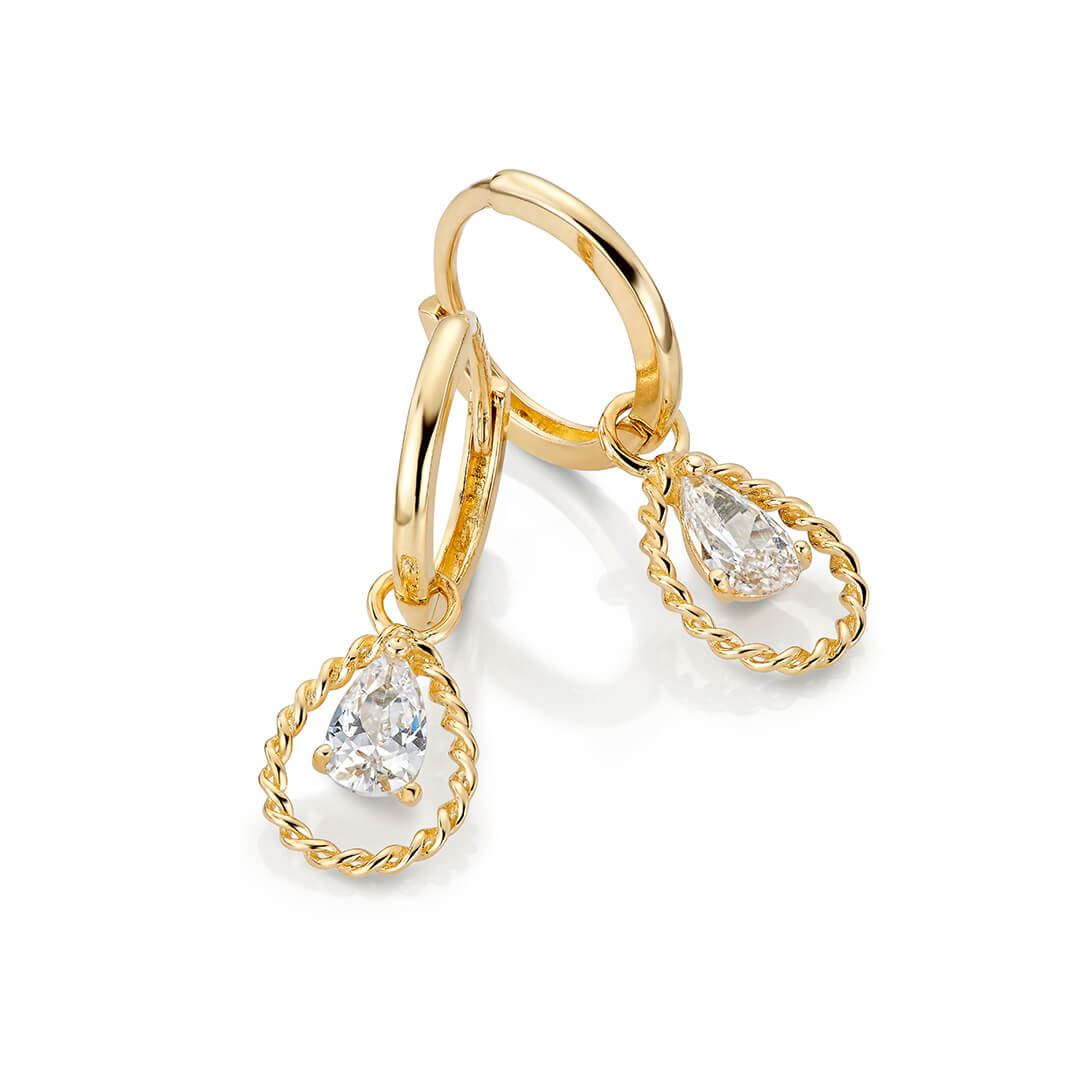 Øreringer 375 Gult Gull