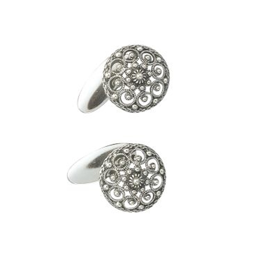 Mansjettkanpper 19 mm 830 Oksidert Sølv