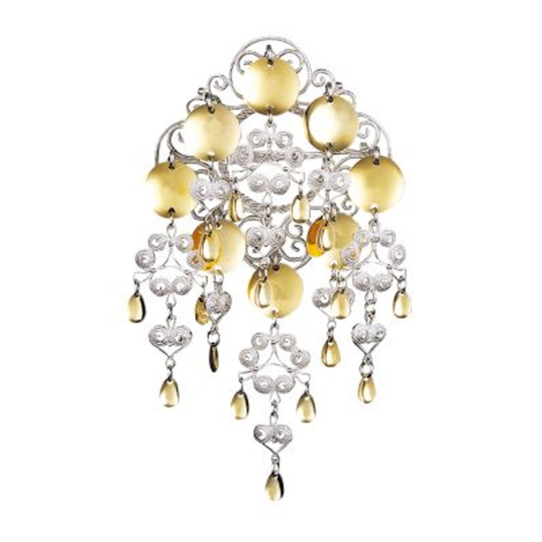 Sølje Nordland 830 Hvitt/Forgylt Sølv