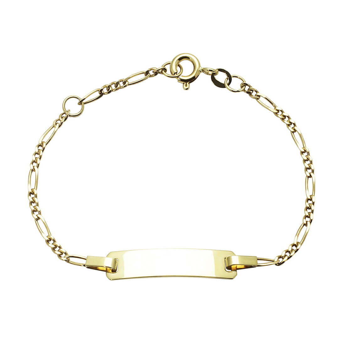 Armbånd Plate 375 Gult Gull