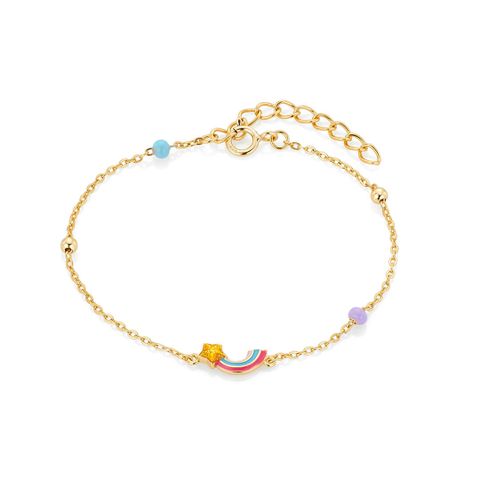 Armbånd Regnbue 925 Forgylt Sølv