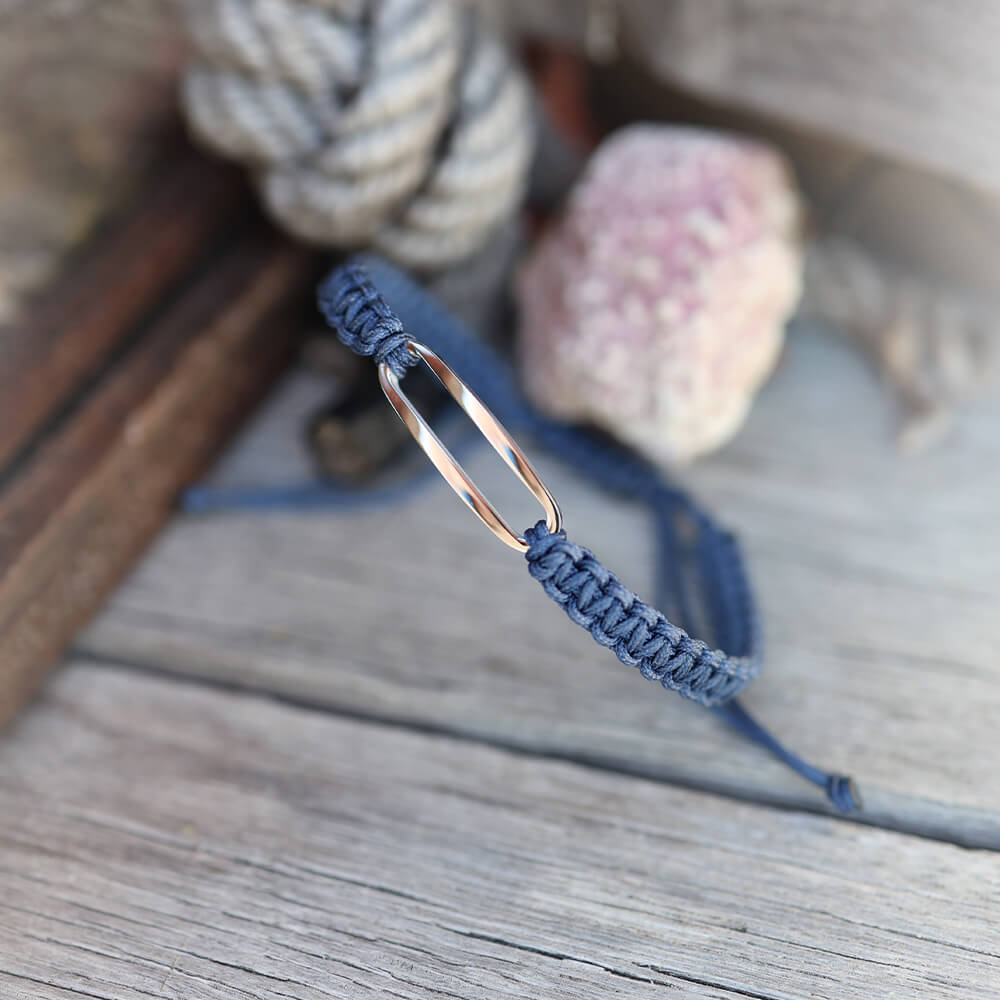 Vennskapsarmbånd Stål Blå