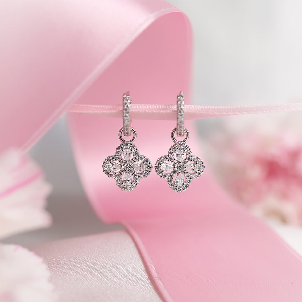 Øreringer Kløver 925 Sølv