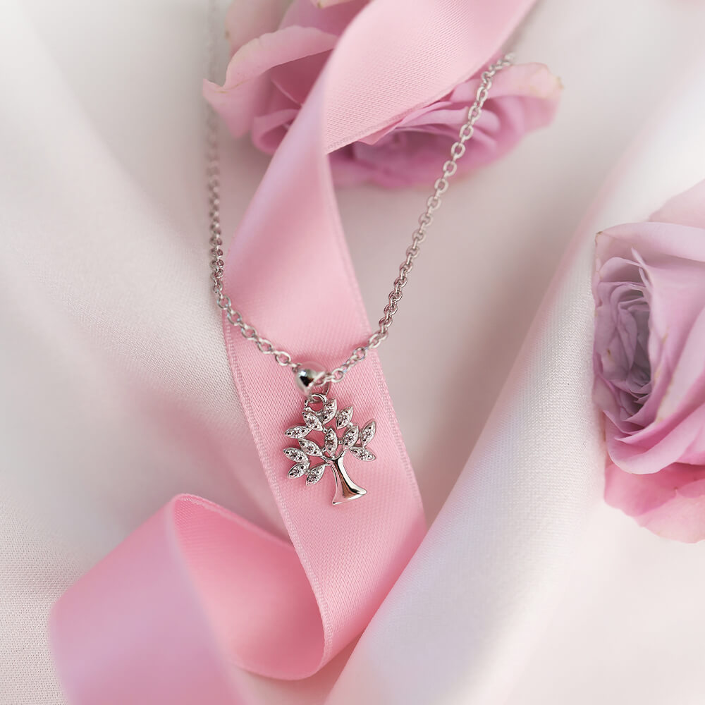 Halssmykke Livets Tre 925 Sølv