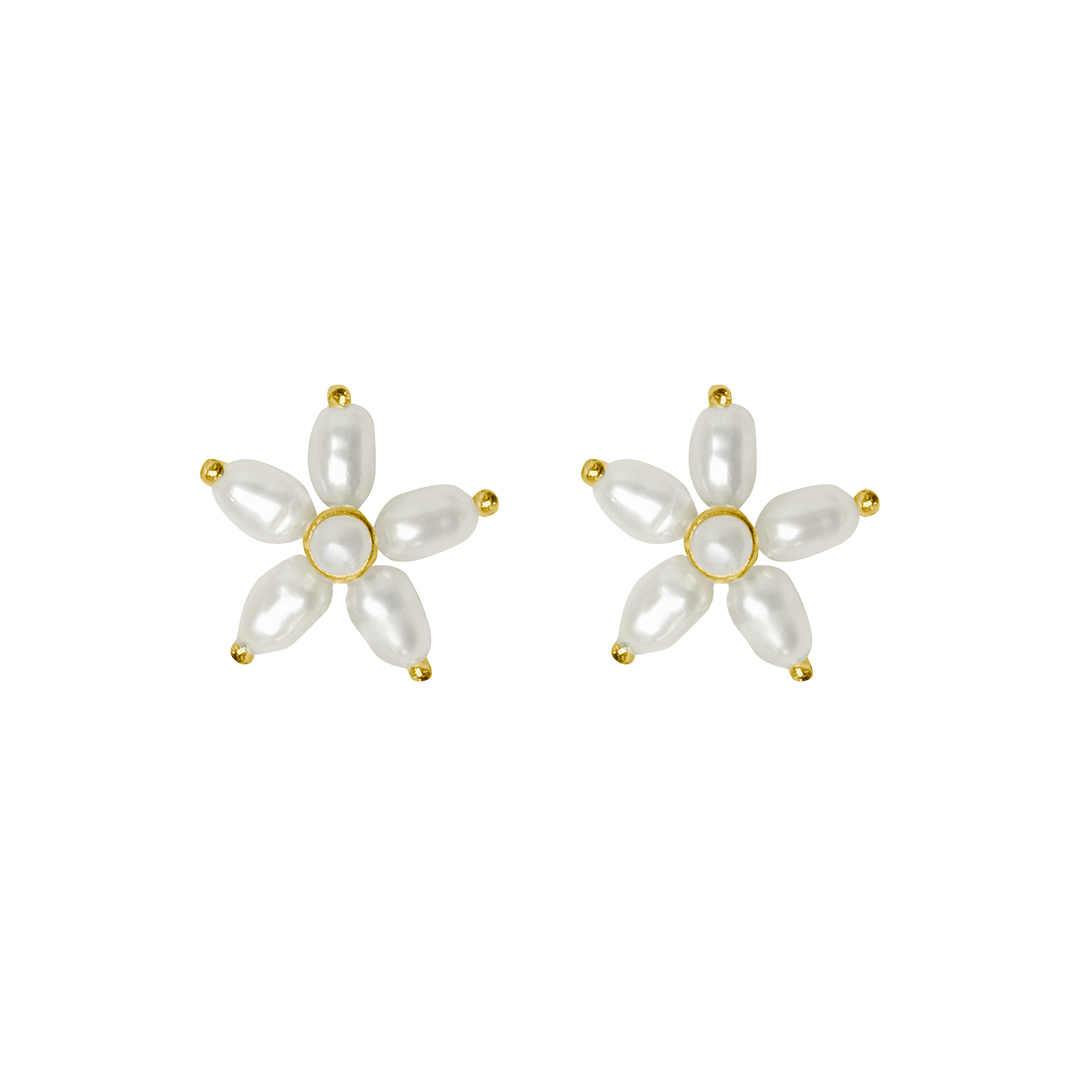 Pearl Signature Øredobber 925 Forgylt Sølv