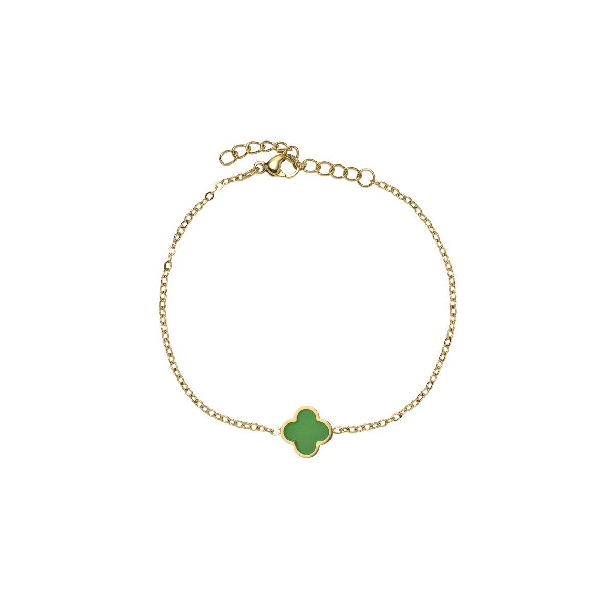 MERETE Armbånd Gullfarget Stål Grønn