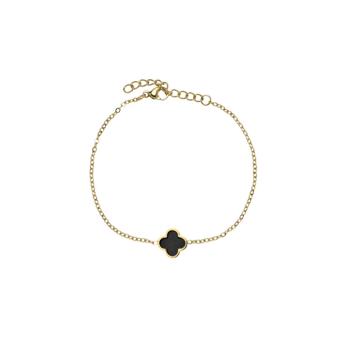 MERETE Armbånd Gullfarget Stål Sort