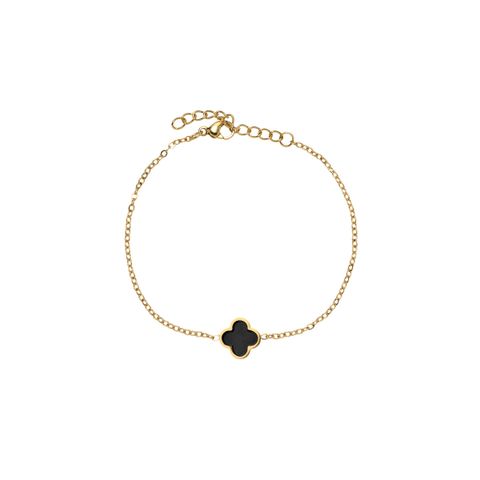 MERETE Armbånd Gullfarget Stål Sort