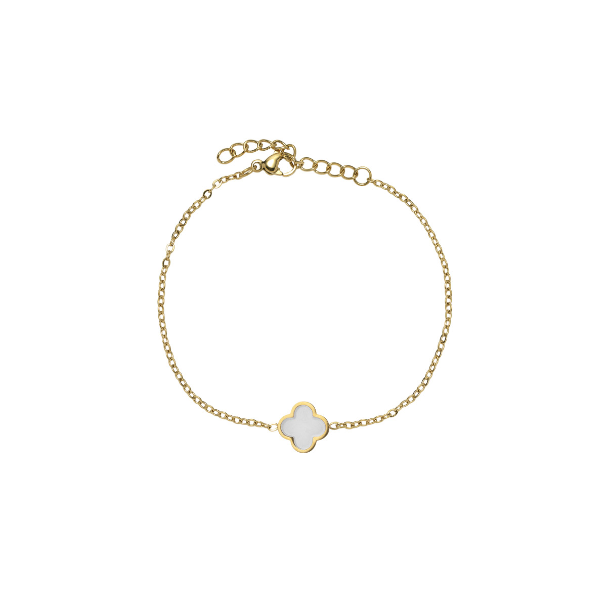 MERETE Armbånd Gullfarget Stål Hvit