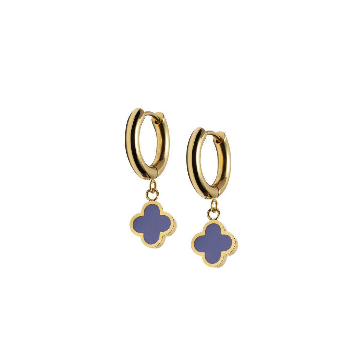 MERETE Øreringer Gullfarget Stål Blå
