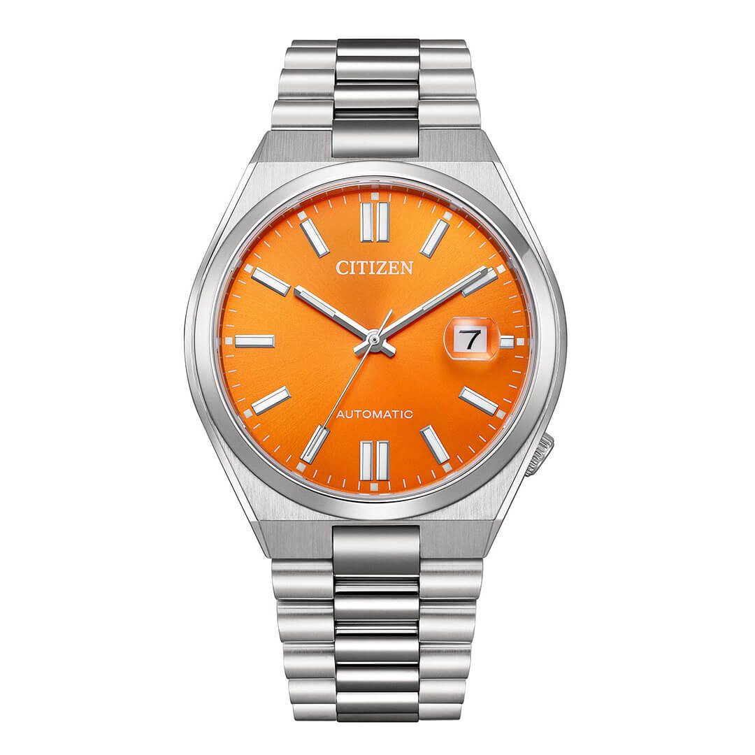 『4年保証』 Automatic Tsuyosa 40 Oransje mm ミュージック