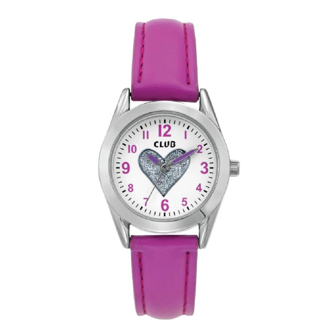 Barneklokke Hjerte Lilla 27 mm