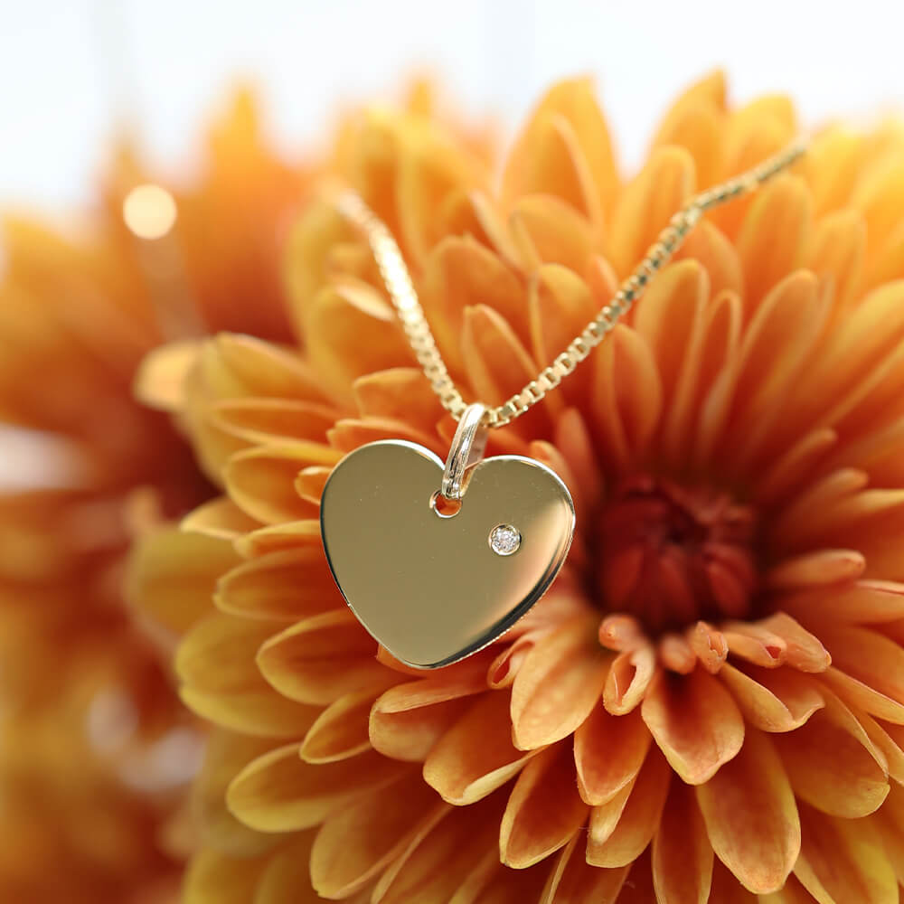 Diamantsmykke 375 Gult Gull 0,005 ct