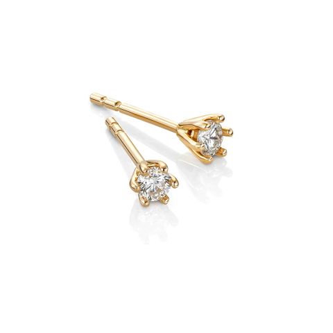 Diamantøredobber 585 Gult Gull 0,14 ct