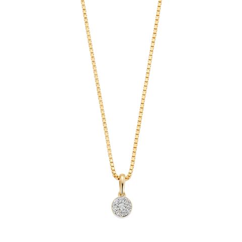 MARY Diamantsmykke 375 Gult Gull 0,06 ct