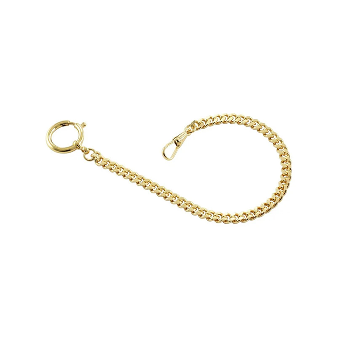 Lommeurkjede Panser Gullfarget Stål