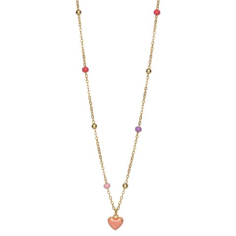 Halssmykke Hjerte 925 Forgylt Sølv