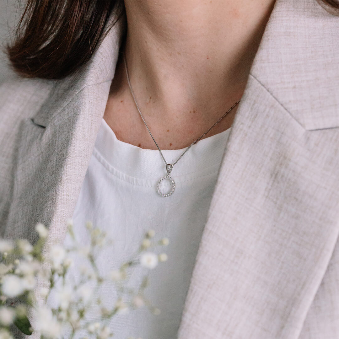 Halssmykke Sirkel 925 Sølv