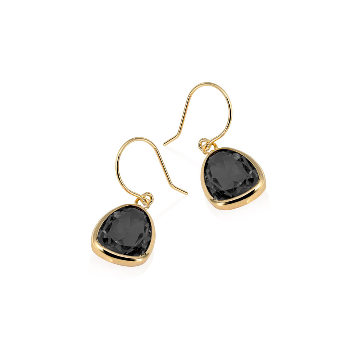 Øredobber 375 Gult Gull Brun